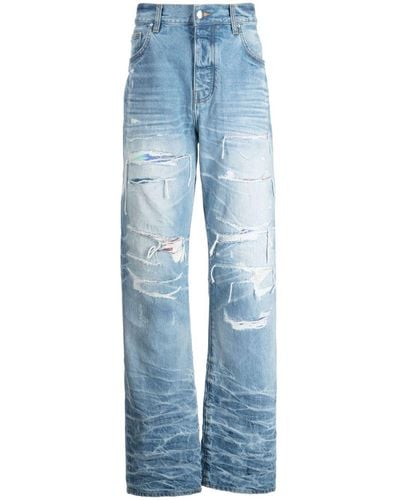 Amiri Lockere Jeans im Distressed-Look - Blau