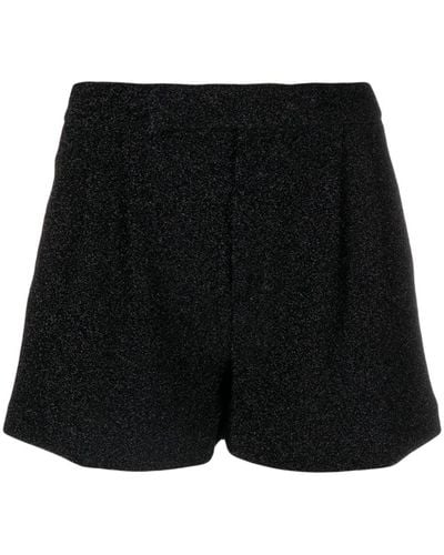 ALESSANDRO ENRIQUEZ Lurex-embellished Short Shorts - Black
