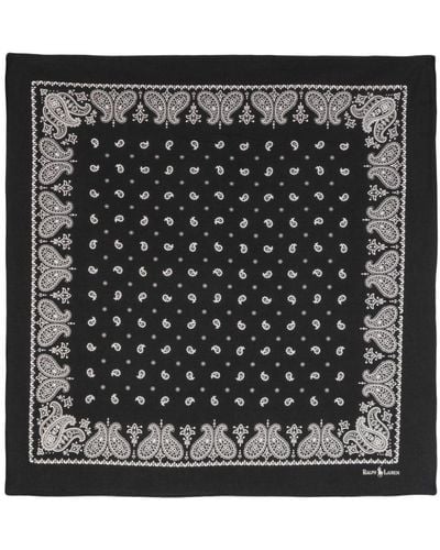 Polo Ralph Lauren Paisley-print cotton scarf - Schwarz