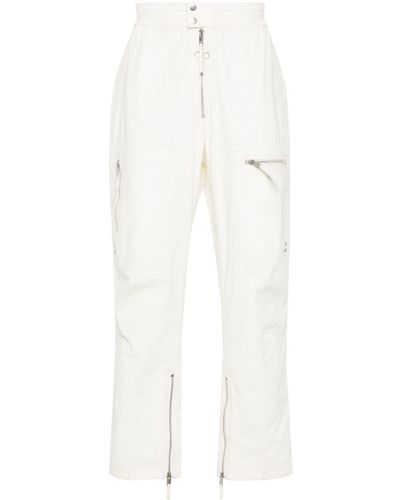 Isabel Marant Pantalon en coton Nick à poches cargo - Blanc