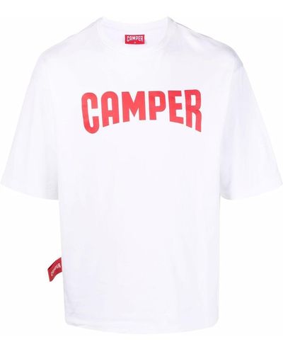 Camper T-Shirt mit Logo-Print - Weiß
