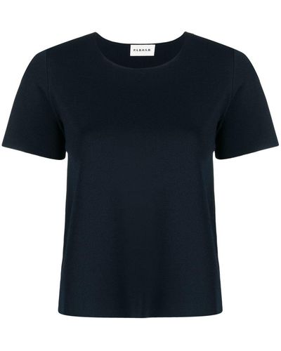 P.A.R.O.S.H. Round-neck Knitted T-shirt - Black