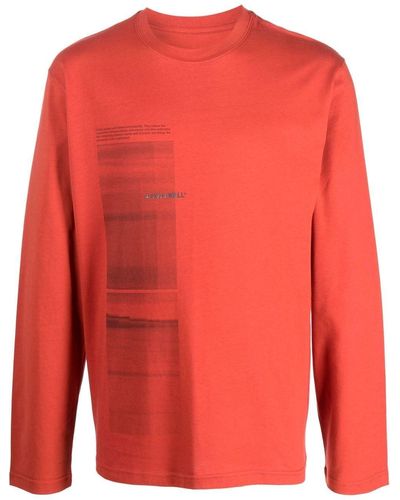 A_COLD_WALL* T-shirt Diffusion à imprimé graphique - Rouge