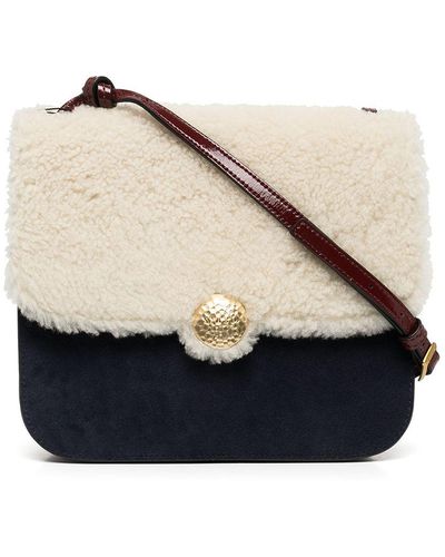 Staud Camille Shearling Bag