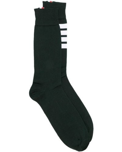 Thom Browne Socken mit Logo-Streifen - Schwarz