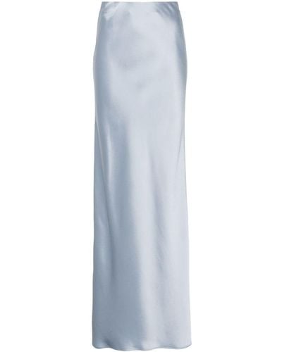 Blanca Vita Ginestra Satin Long Skirt - Blue
