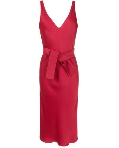 Gloria Coelho V-neck Sleeveless Dress - Red