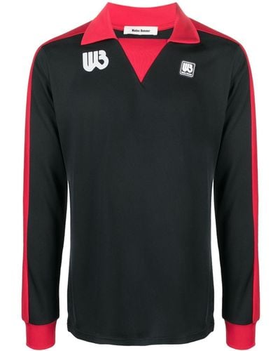Wales Bonner Logo-print Long-sleeve Jersey - Black