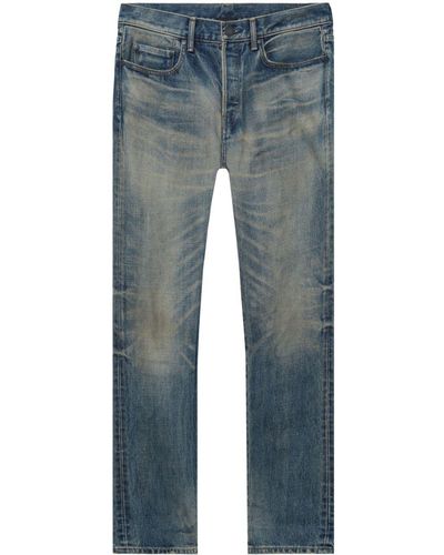 John Elliott Straight Jeans - Blauw