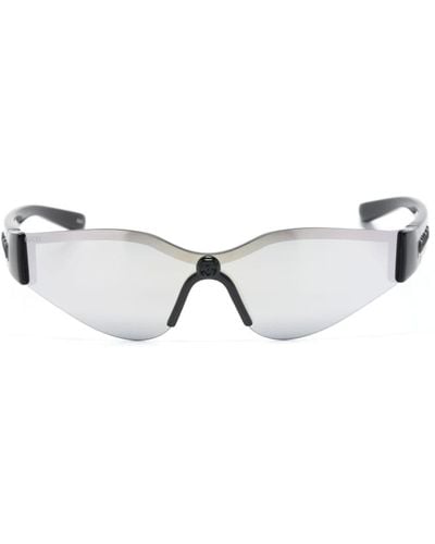 Gucci Sonnenbrille mit Shield-Gestell - Schwarz