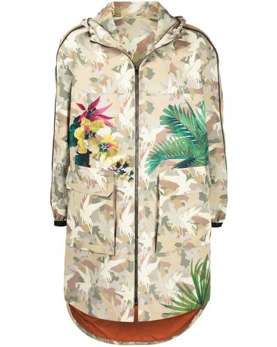 Etro Floral Camouflage-print Coat - Multicolor