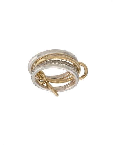 Spinelli Kilcollin 18kt Yellow Gold And Sterling Silver Nimbus Sg 4-linked Diamond Ring - Metallic