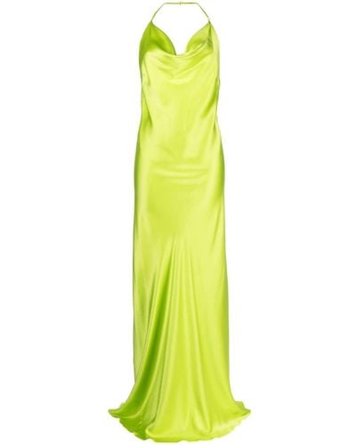 Michelle Mason Bias-cut Silk Gown - Yellow