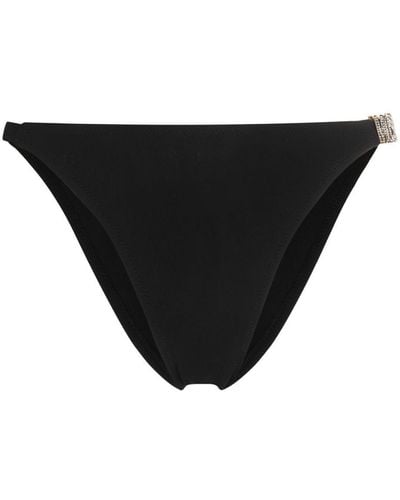 Moschino Bas de bikini à plaque logo - Noir