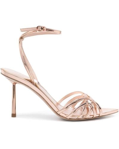 Le Silla Bella 80mm Metallic Sandals - Pink
