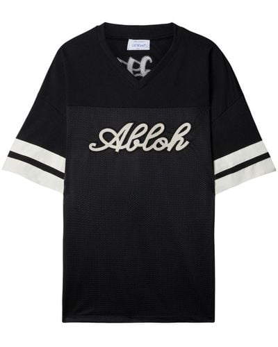 Off-White c/o Virgil Abloh T-shirt à logo brodé - Noir