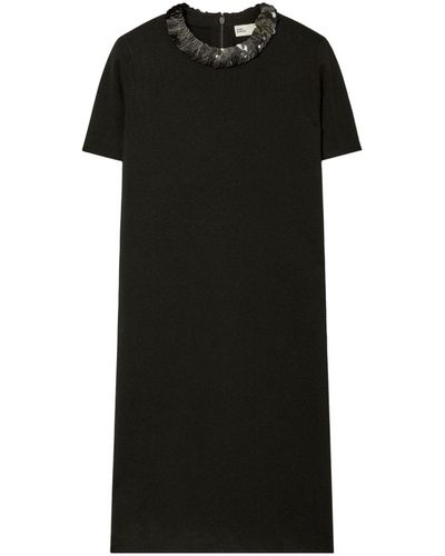 Tory Burch Sequin-embellished T-shirt Dress - Black