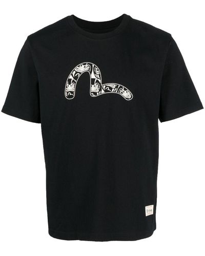 Evisu グラフィック Tシャツ - ブラック
