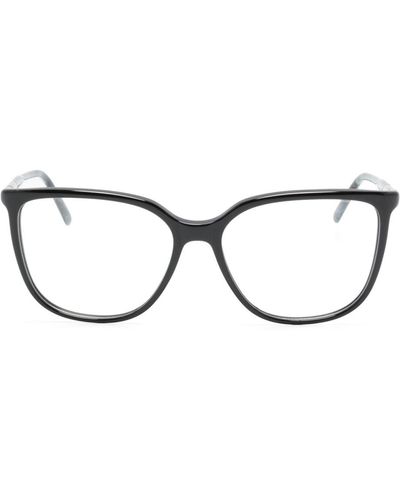 Lacoste Eckige Brille mit marmoriertem Effekt - Braun