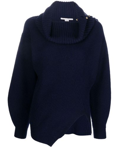 Stella McCartney Roll-neck Rib-knit Sweater - Blue