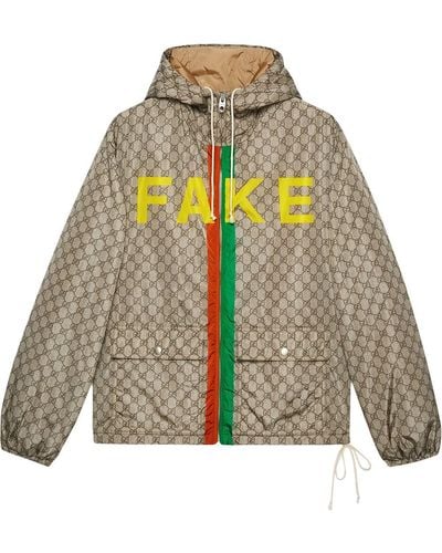 Gucci Red And Green Down Baroque Gillet Jacket - Multicolor