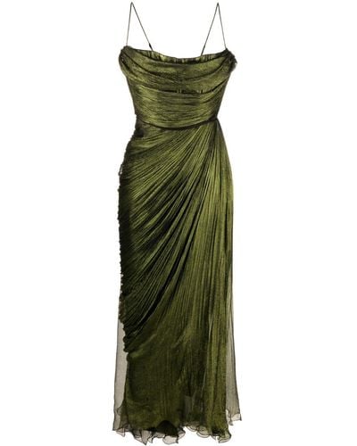 Maria Lucia Hohan Midi-jurk Met Vierkante Hals - Groen