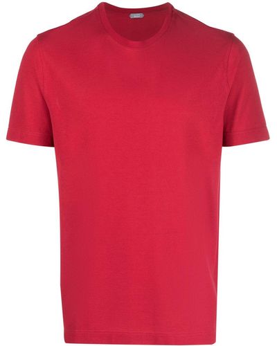 Zanone Short-sleeve Cotton T-shirt - Red