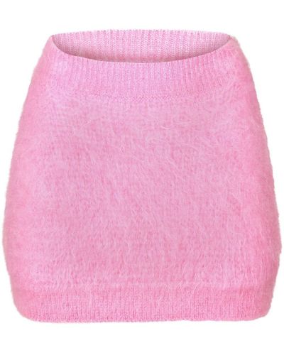 Nina Ricci Mohair-blend Mini Skirt - Pink