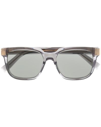Dunhill Sonnenbrille mit transparentem Gestell - Grau