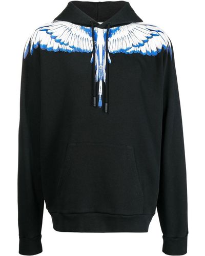 Marcelo Burlon Wings プリント パーカー - ブラック