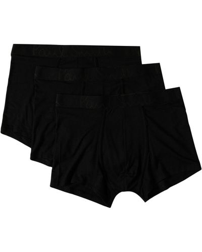 Paul Smith Logo-waistband Boxers (pack Of Three) - Black