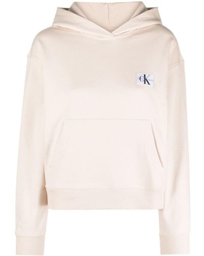 Calvin Klein Sudadera con capucha y parche del logo - Neutro