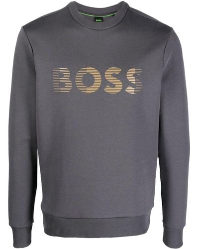 BOSS ロゴ スウェットシャツ - グレー