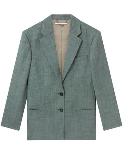 Stella McCartney Single-breasted Wool Blazer - Green