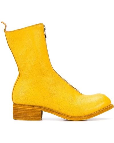 Guidi High Ankle Boots - Yellow