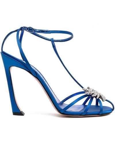 Piferi Maggio Ankle-strap Detail 120mm Sandals - Blue