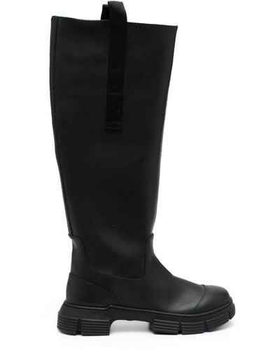 Ganni Country 50mm Knee-high Boots - Black