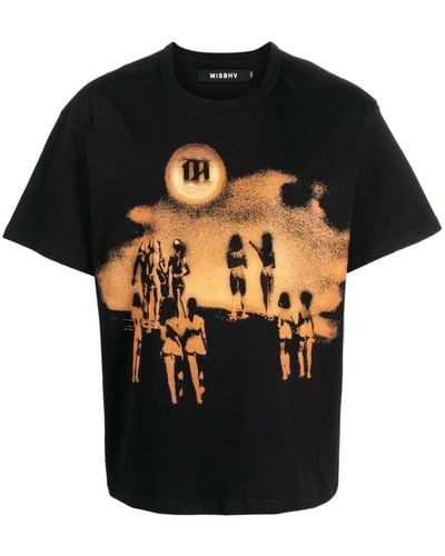 MISBHV Camiseta Sunrise con estampado gráfico - Negro