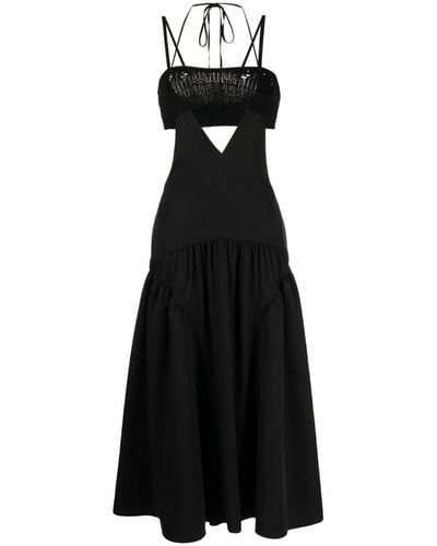 Goen.J レイヤード ドレス - ブラック