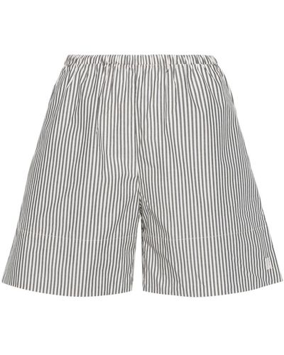 By Malene Birger Siona Striped Shorts - Gray
