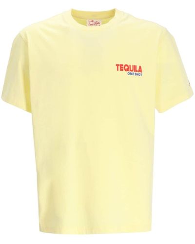 Mc2 Saint Barth Tequila-print Cotton T-shirt - Yellow