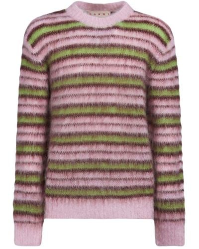 Marni Gestreifter Pullover - Pink