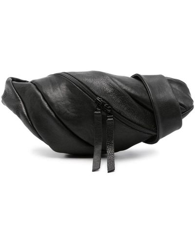 Trippen Snakebelt Leather Belt Bag - Black