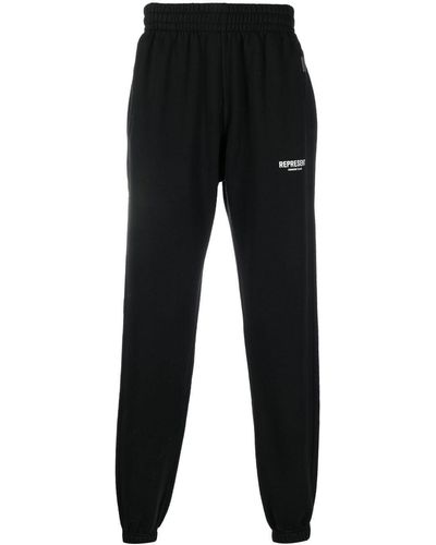 Represent Pantalon de jogging à logo imprimé - Noir