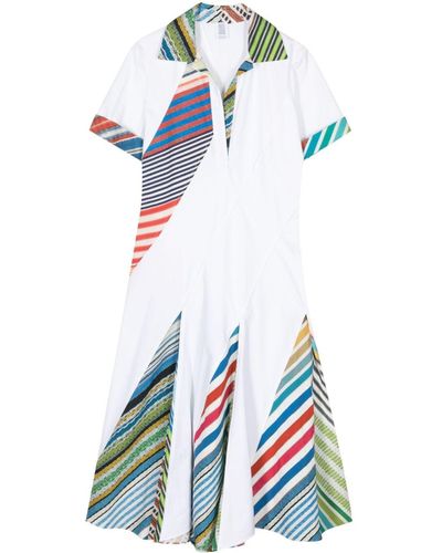 Rosie Assoulin Plot Twist Colour-block Polo Dress - Blue