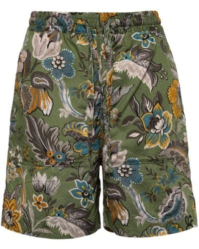 President's Time Off Floral-print Shorts - Groen
