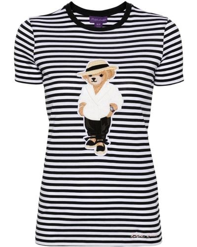 Ralph Lauren Collection T-shirt con applicazione Polo Bear - Nero