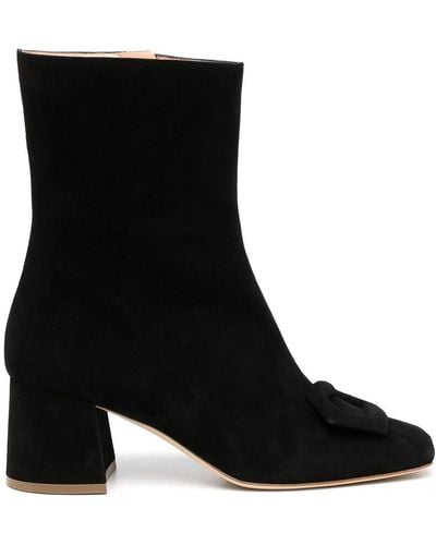 Rupert Sanderson Square-toe Leather Ankle Boots - Black