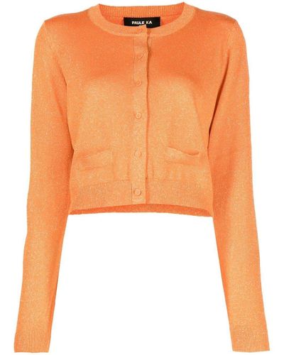 Paule Ka Button-down Knit Cardigan - Orange