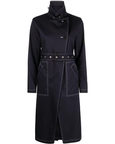 Mackintosh Trench à coutures contrastantes - Noir